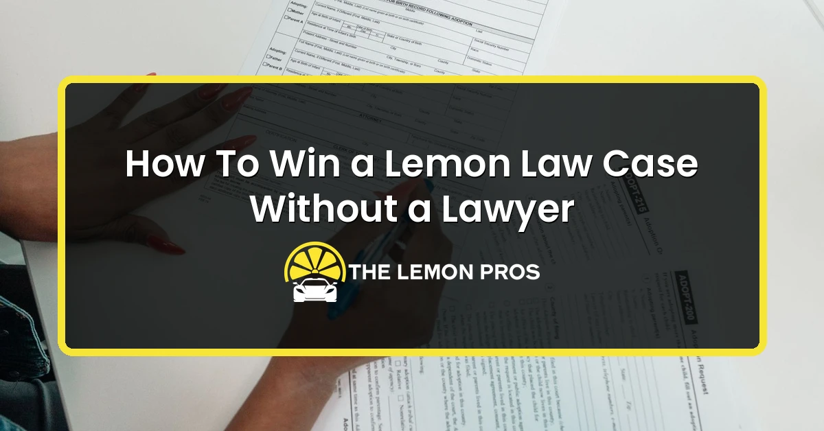 Lemon Law Case Without a Lawyer