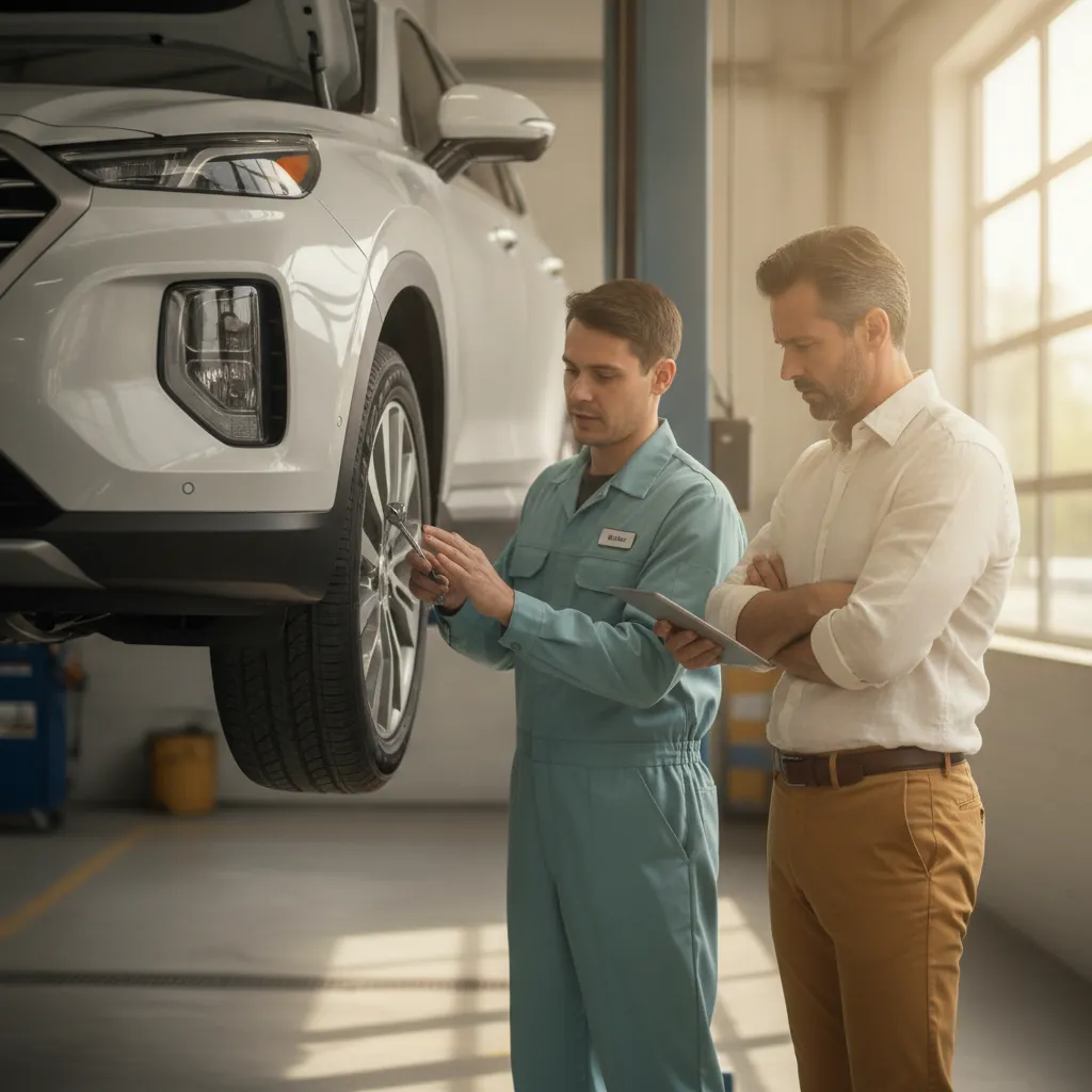 Hyundai vehicle at a California service center, representing The Lemon Pros Hyundai lemon law help