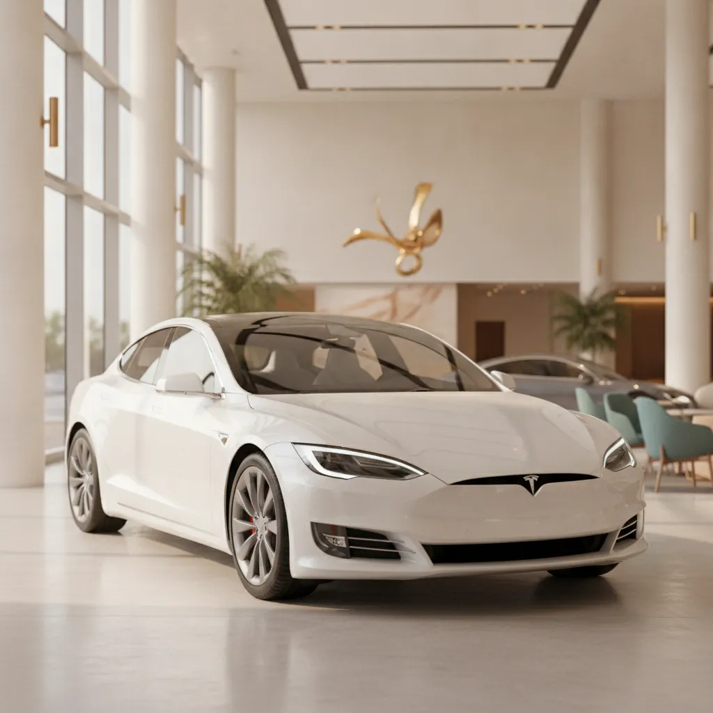 Tesla vehicle at a California service center, representing The Lemon Pros Tesla lemon law help