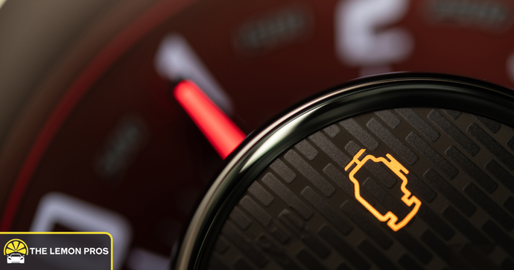 Check Engine Light illuminated, a common warning sign of catalytic converter failure