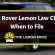 Land Rover Lemon Law Claim: When to File